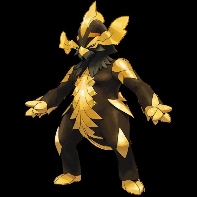 pkmn character, (((ancient old looking))), ((beard, gold)), (prehistoric), (fossil), ((best quality)) <lora:pkmn-25:1>