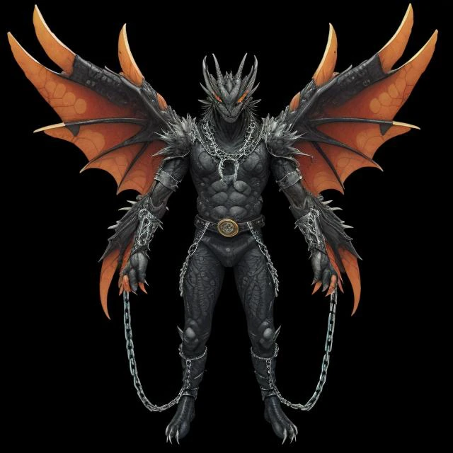 pkmn character, (((giant dragon, wings))), (((on four legs))), (((red))), ((best quality))
solo, full body, (((concept, drawing, Undd))), (claws), belt, armor, monster, alien, demon, shoulder spikes, (((spikes, ring chains, chains)))
<lora:pkm_undead05:2>