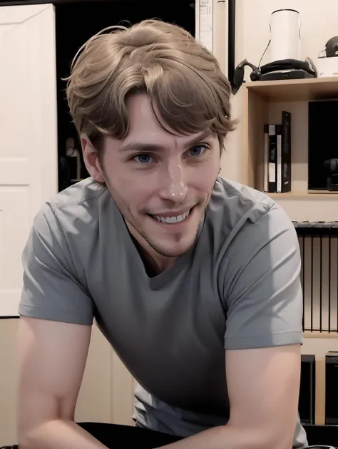 male, shirt, smile, j985 <lora:jerma985lorav1:1.1>