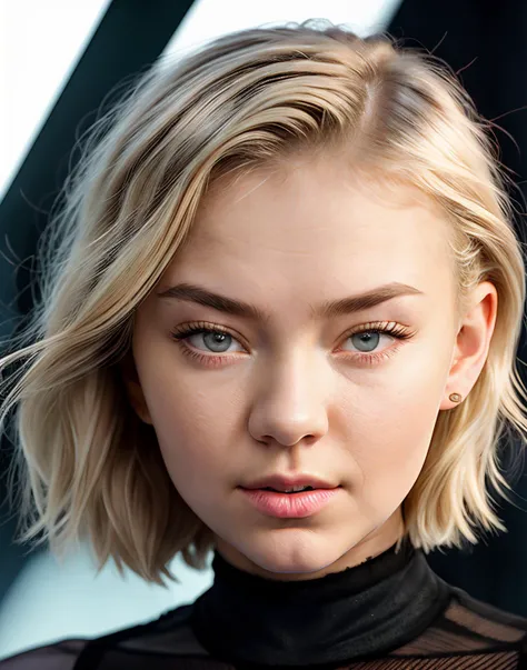 astr1d_ti, short hair, bob cut,, Professional headshot. Shoulders and face. Detailed face. Perfect eyes, highly detailed beautiful expressive eyes, detailed eyes. Studio lighting. 35mm photograph, film, photorealistic, 8k, raw, intricate details.