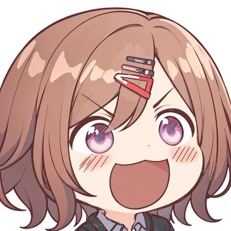 chibi,laughing, Eyebrow down,<lora:chibi-laugh:0.6>,