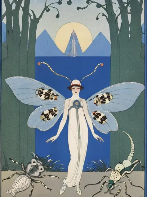 <lora:sdxl_George barbier v1.0:0.8>,george barbier, illustration, flat illustration, 1girl, Entomancer, insect control, swarm mastery, creepy-crawlies, venomous bites, infestation, insectoid allies,, masterpiece, best quality,absurdres,highres,ultra detailed,official art,
BREAK