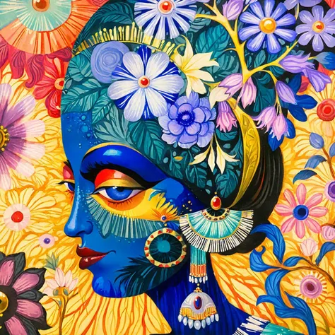 detailed Surrealist painting of a Namibian face with a bunch of flowers cs-gdblk AND a detailed Psychedelic painting of a gorge, primitive caves cs-aer-3-1000 :0.5 AND a detailed Art Deco painting of a lady <lora:sdxl_George barbier v1.0:1>