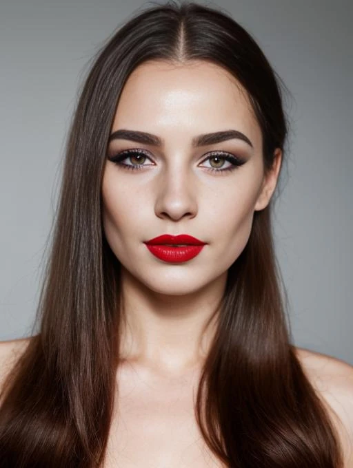 woman,portrait,raw photo,8k,realistic skin details,realistic hair details,makeup,eyeliner,lipstick,light (freckles:0.3),red lips:1.0, eyeliner:0.9,wrinkles, fine lines, hyperpigmentation, pores, uneven skin tone, perfectly smooth skin, realistic skin texture, details, pores, freckles, hyperpigmentation, hair details,smile:0.3,realistic eyelashes, realistic eyebrows