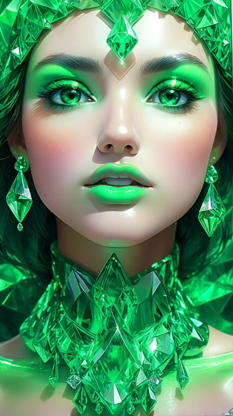 greengemix girl face close up<lora:greengemix:1>