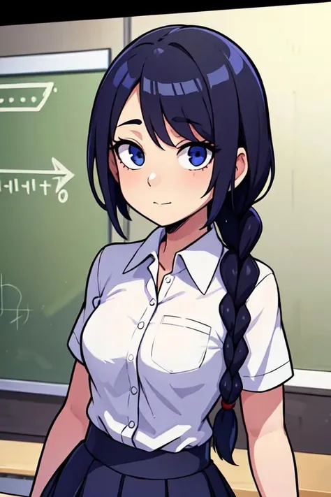 masterpiece,best quality,upper body,1girl,collared_shirt and flared_skirt as material3,色彩,whiteboard \(medium\),letterboxed,braid,small breasts,amphibian eyes,;q,blurry foreground
Negative prompt: extra fingers, fewer fingers, bad-hands-5, by bad-artist, (bad eyes:1.2), (misfigured pupils:1.2), (bad clothing:1.3), (undetailed clothing:1.3), ng_deepnegative_v1_75t, verybadimagenegative_v1.3, (nonsensical backrounds:1.2), (bad backrounds:1.2), (bad shadows:1.2), (bad anatomy:1.1)verybadimagenegative_v1.3,
Steps: 20, Sampler: DPM++ 2M Karras, CFG scale: 5, Seed: 901498883, Size: 512x768,