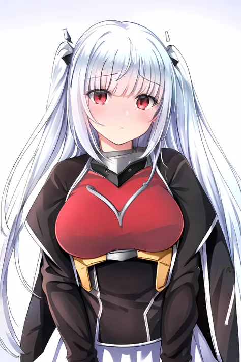 ((masterpiece, best quality)),1girl,standing ,essex \(warship girls r\), black_legwear, blush, breasts, closed_mouth, cowboy_shot, eyebrows_visible_through_hair, gloves, long_hair, long_sleeves, looking_at_viewer, pantyhose, pleated_skirt, red_eyes, silver_hair, skirt, solo, twintails, white_gloves, white_skirt ,,,,,,,, ,extremely detailed CG unity 8k wallpaper, perfect lighting,Colorful, Bright_Front_face_Lighting,White skin, (masterpiece:1.0),(best_quality:1.0), ultra high res,4K,ultra-detailed, photography, 8K, HDR, highres, absurdres:1.2, Kodak portra 400, film grain, blurry background, bokeh:1.2, lens flare, vibrant_color,professional photograph,(Beautiful medium_Breasts), (beautiful_face:1),(narrow_waist),Beautiful Finger,Beautiful long legs,Beautiful body,Beautiful Nose,Beautiful character design, perfect face,perfect balance,