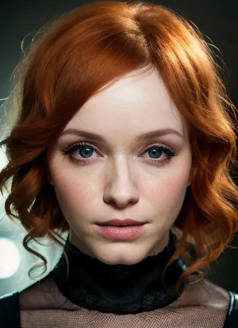 portrait of Christina Hendricks, epic (photo, studio lighting, hard light, sony a7, 50 mm, matte skin, pores, colors, hyperdetailed, hyperrealistic)  <lyco:Christina Hendricks:1.3>