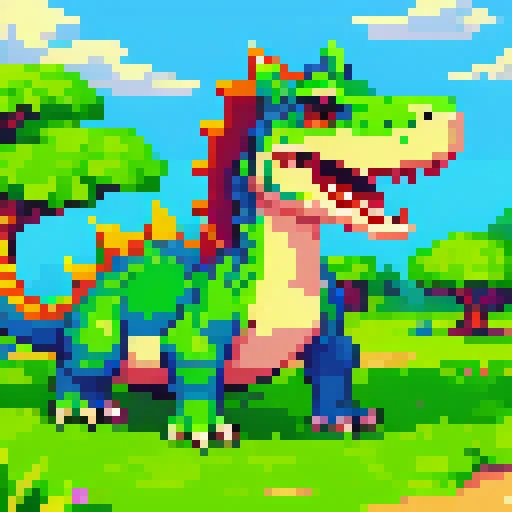 A cute dinossaur,
, pixel art, PixArFK,
<lora:PixArFK6415PasWithoutTE:1>