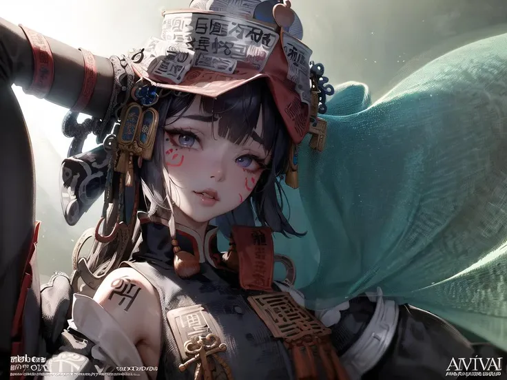 <lora:FashionMagazineStyle_v10:1>,FashionMagCover, magazine cover, english text, watermark, artist name, signature,
nipples, (Jiangshi:1.3), paper talisman, half covered eye, cheek tattoo, heart, face tattoo, face marks, covered eye, black hair, chines dress, flower, detailed background, Chinese landscape, spread arms,
bowl cut, happy, love, furry, fluffy, cute, perfect eyes, beautiful girl, by Jeremy Lipking, by Greg Rutkowski, (heart), jewel,
((masterpiece)), best quality, perfect anatomy, pov, highly detailed,extremely detailed cg unity 8k wallpaper,illustration,((beautiful detailed face)), best quality, (((hyper-detailed ))), high resolution illustration ,high quality, highres, sidelighting, ((illustrationbest)),highres,illustration, absurdres, hyper-detailed, intricate detail, perfect, high detailed eyes,perfect lighting, (extremely detailed CG:1.2), talisman,, art by dagasi,
hands out of frame