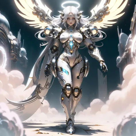 <lora:ChromeTech-21:0.8>,chrometech , scifi, metallic , chrome ,
1girl, tattoos, glowing tattoos, glowing eyes, colored glowing hair , full body,long hair,
<lora:BlessedTech-20:0.7> blessedtech, blessed, aura,
