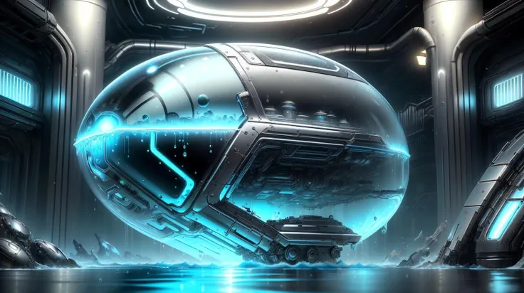 <lora:ChromeTech-21:0.8> chrometech scifi, metallic , chrome, cybernetic water bodies serving recreational purposes in a future metropolis, ecto cybernetic water bodies serving recreational purposes in a future metropolis <lora:ectoV5:0.6>