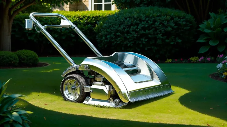 <lora:ChromeTech-21:0.85> chrometech Lawn edger