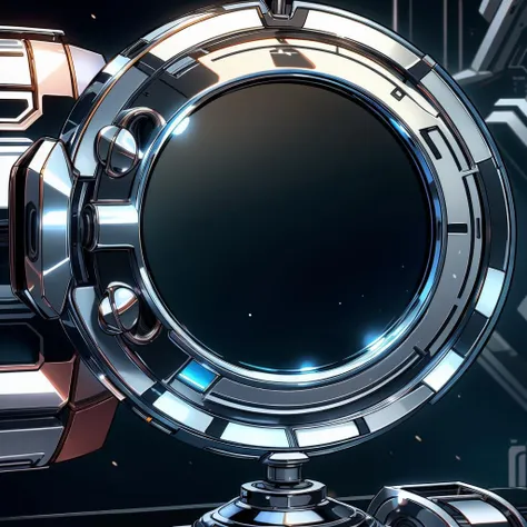 <lora:ChromeTech-21:1> chrometech scifi, metallic , chrome, Handheld mirror