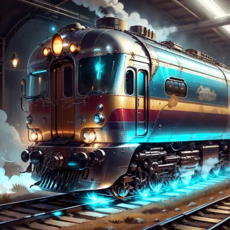 <lora:ChromeTech-21:0.6> chrometech scifi, metallic , chrome, locomotive train, AetherPunkAI locomotive train <lora:AetherPunkAI:0.6>