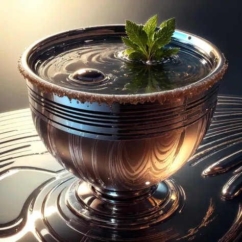 (masterpiece:1.2, best quality:1.2, high quality, highres:1.1), detailed, extremely detailed, 4K, perfect lighting, <lora:tool_addDetail:0.25>,
<lora:style_chromeTech_(chrometech--metallic--chrome--scifi):1>, chrometech, chrome, metallic,
highball glass full of mercury, chrometech beverage made of mercury, chrometech glass full of liquid metal, shiny reflections, (ripples), ice, herb garnish