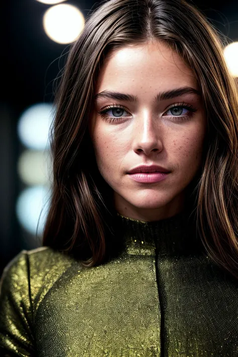 beautiful woman (EPSydn3yM3lm4n:.99), perfect hair, jewelry, ((portrait)), (closeup:1.2), ((from the waist up)), ((( A buzzing night club with immersive light displays, state-of-the-art sound systems, and world-class DJs :1.2 ))), natural skin texture, (( Smock dress :1.2)), 24mm, 4k textures, soft cinematic light, adobe lightroom, photolab, hdr, intricate, elegant, highly detailed, sharp focus, ((((cinematic look)))), soothing tones, insane details, intricate details, hyperdetailed, low contrast, soft cinematic light, exposure blend, hdr, faded, now, ("I've got a bad feeling about this.":1.1), "In Jernau we trust!"