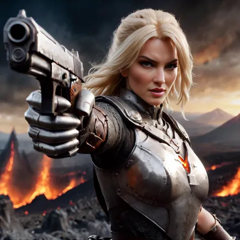an action shot of a running female paladin, pointing pistol at the viewer, mount doom in background, HD, masterpiece, best quality, hyper detailed, ultra detailed, attacking an enemy
<lora:XL_Weapon_pistol:0.85>