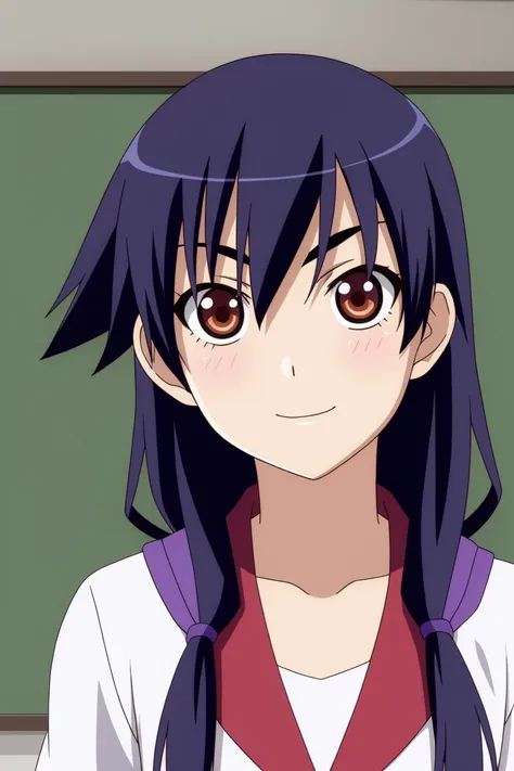 <lora:monogatari_all_v2:0.7> kanbaru suruga