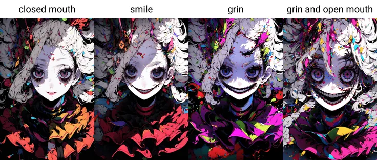 <lora:distorted_grotesque:1>,1 girl,solo,upper body,portrait,closed mouth