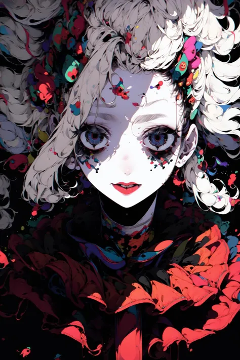 <lora:distorted_grotesque:1>,1 girl,solo,upper body,portrait