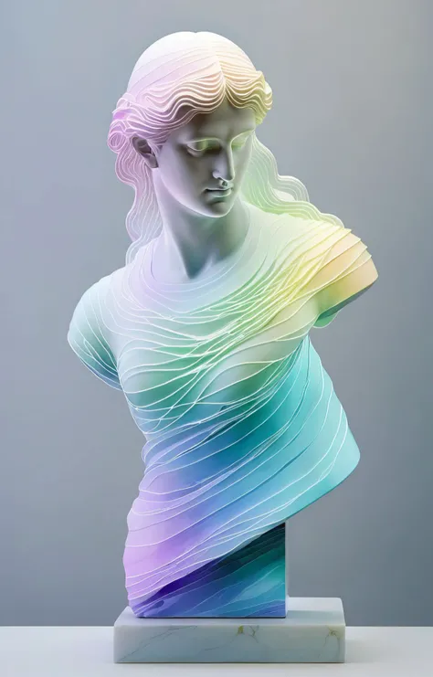 4k highly detailed digital sculpture of a woman naked made up entirely of multicoloured continuous paper strips,35mm 1.4f,light particles, haze, halation, bloom, dramatic atmosphere, centred, rule of thirds  <lora:epiNoiseoffset_v1:1>, pussy, legs