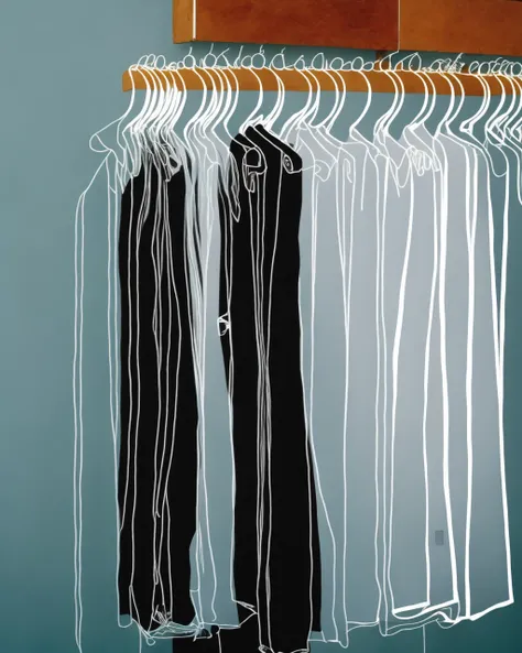 Bushwick, <lora:Lines_clothes_SD15:1> , lines_clothes