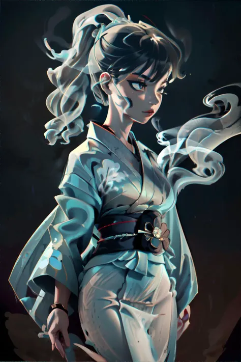 <lora:lookslikesmoke:0.8>, smoke looks like woman wearing kimono, made of smoke || smoke, masterpiece, 8k, high resolution, shallow depth of field, sharp focus