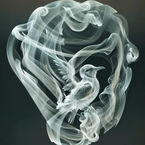RAW photo,  painting of bird composed only of smoke,smoke<lora:25_smoke_1v5_768_0001BD5e_NR128NA128off:0.9> best quality, masterpiece,  x ray, transparent