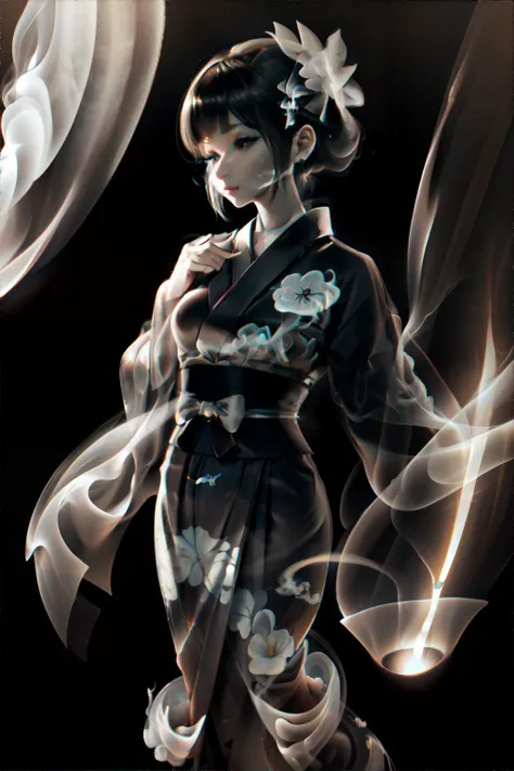 <lora:lookslikesmoke:0.8>, smoke looks like woman wearing kimono, made of smoke || smoke, masterpiece, 8k, high resolution, shallow depth of field, sharp focus