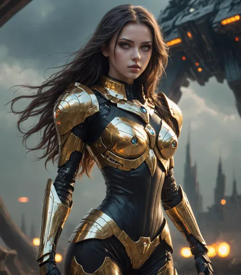 mentixis girl wearing cybernetic armor, beautiful face, beautiful detailed eyes, golden eyes, piercing eyes, looking at viewer, long hair, barer midriff, beautiful detailed legs, battle stance, spaceship bridge, dark background, blurred background, trending on artstation, <lora:mentixis:1> Goth girl 1girl <lora:Goth_girl-v2S:0.8> makeup, lipstick