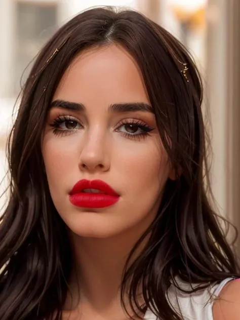 gquality, <lora:lali:1> lali, 1girl, solo, looking to the side, closed mouth, makeup, lipstick, portrait, red lips