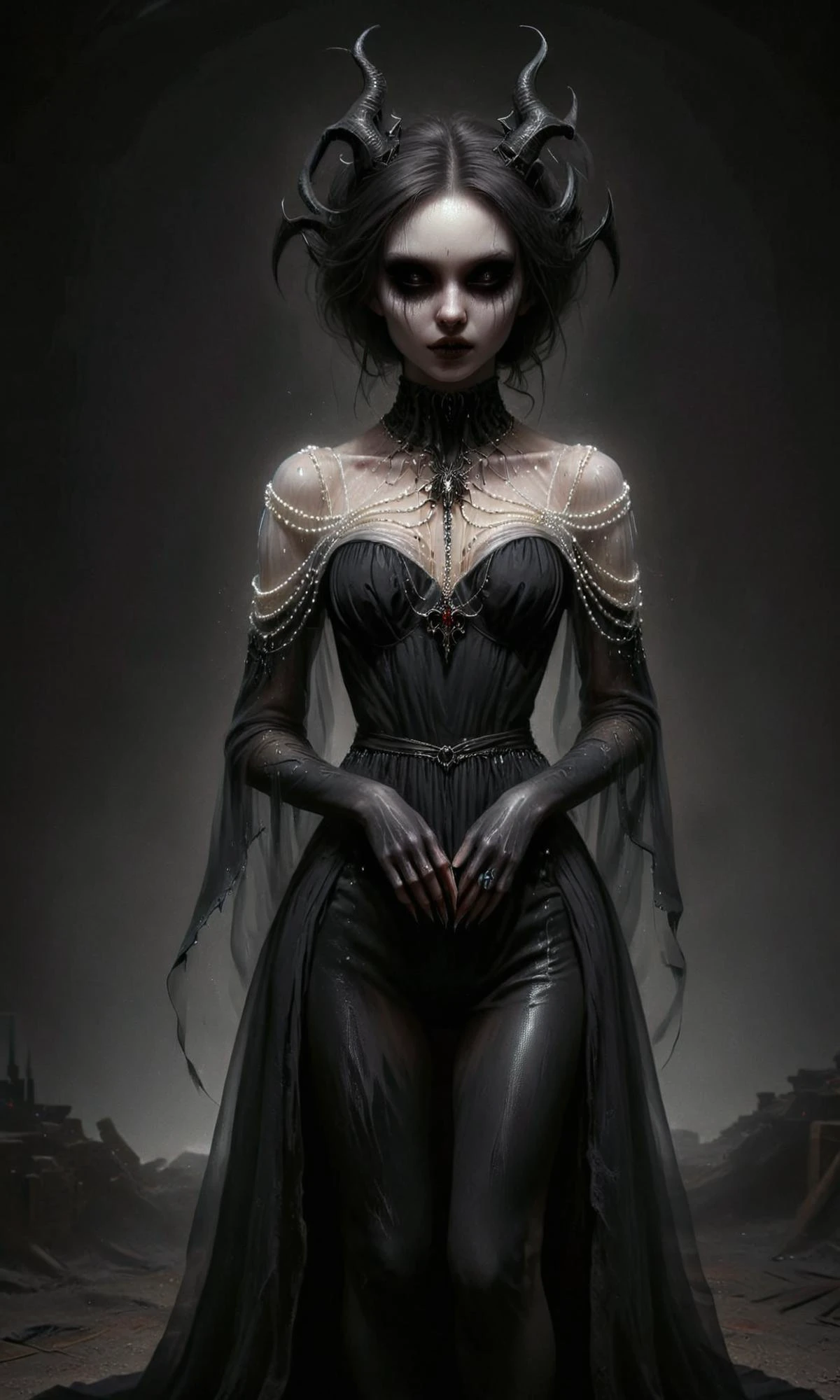 warhammer_40k_theme, warhammer_eldritch, focus subject, full body, bare_feet,
A young woman finds herself the guest of a vampire from the Vyrkos Dynasty bloodline. Will her dark romance lead her to take the Blood Kiss? Or will she resist her hostâs supernatural attraction?
<lora:Cursed:0.8> ais-crsd <lora:EnvyCreativeOutfitXL01:0.8> <lora:xl-shanbailing-1126darkness1:0.8> bailing_darkness, a girl made of black smoke <lora:f:0.8> HUD_P3arl_Sh4wl, jewelry, symmetrical shawl made of freshwater pearl beads, <lora:WB2.2-000009:0.8> <lora:LiminalSpace:0.8> LiminalSpace <lora:Rembrandt Lighting Style:0.8> Rembrandt Lighting Style