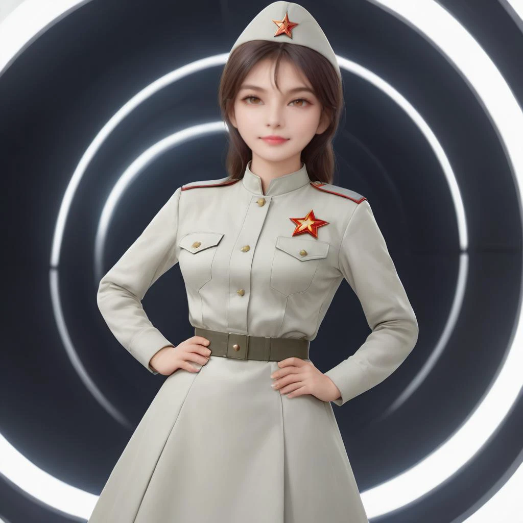 <lora:SDXL 50Soviet Military uniform-000003:0.5>
1girl,solo,Soviet Military uniform, spacecraft, space station, space, dynamic pose,
best quality, high quality, highres, masterpiece,
<lora:0 SDXL coco800:0.5>