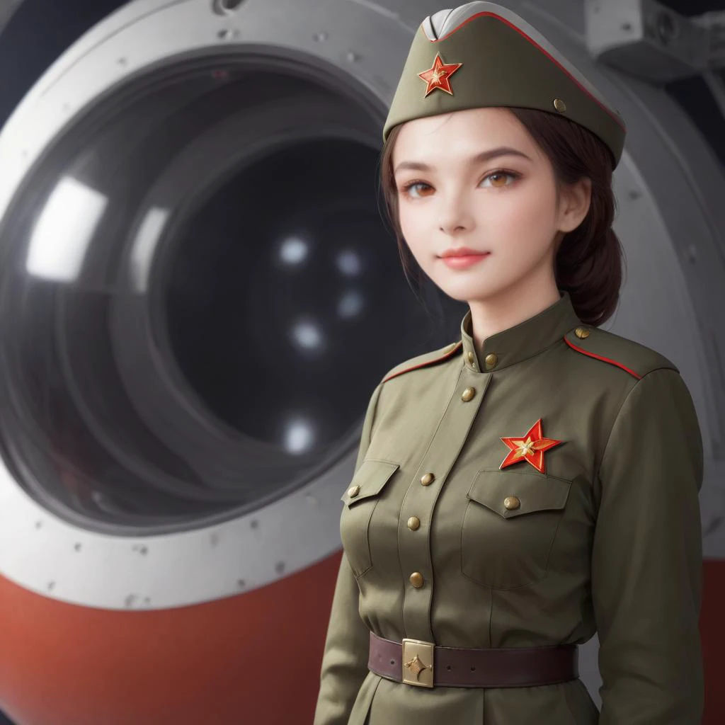 <lora:SDXL 50Soviet Military uniform-000003:0.6>
1girl,solo,Soviet Military uniform, spacecraft, space station, space,
best quality, high quality, highres, masterpiece,