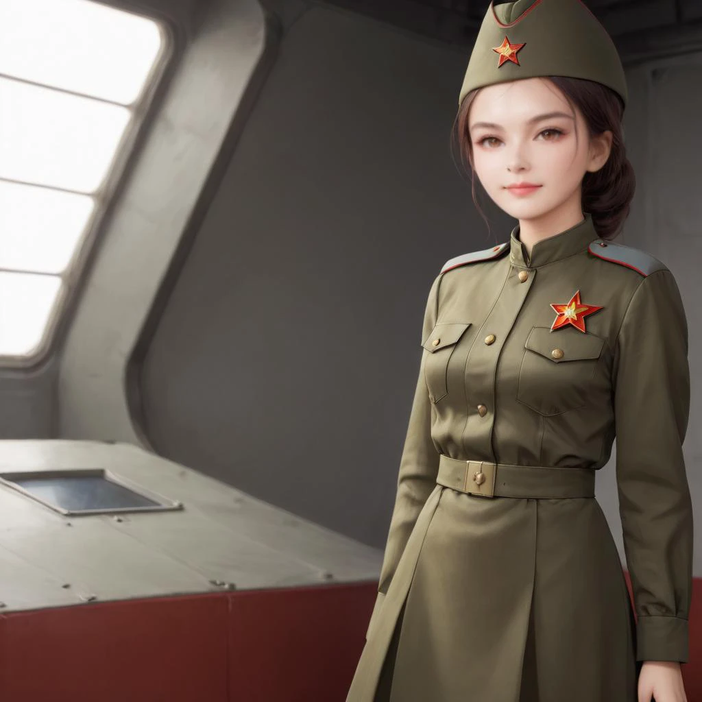 <lora:SDXL 50Soviet Military uniform-000003:0.9>
1girl,solo,Soviet Military uniform, spacecraft, space station, space,
best quality, high quality, highres, masterpiece,