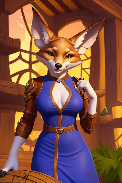 masterpiece, best quality, vulpera, 1girl <lora:Vulpera_v1:1>