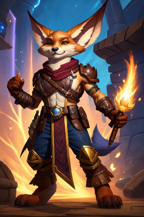 masterpiece, best quality, vulpera, 1boy <lora:Vulpera_v1:1>