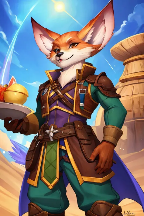 masterpiece, best quality, vulpera, 1boy <lora:Vulpera_v1:1>