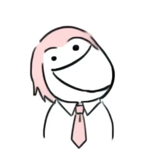 <lora:open_mouth_to_the_right_v1:0.5>, solo, open mouth, monochrome, upper body, black eyes, sketch, parody, happy, meme, creature, animal focus, solid circle eyes, what, ._., APBN, ATWR, facing right, pink hair, tie