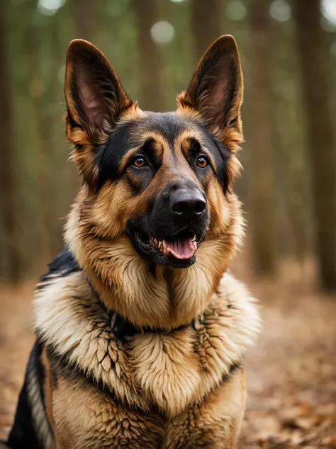 body shot of a Horrifying German Shepherd, Bokeh, Simple and clean, Fairy-Tale, minimalist, appealing, <lora:is_pretty:1> is pretty