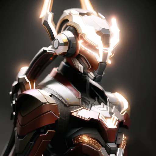 simple background, black background, robot, ((red armor)), <lora:mechaMjstyle_v10:1>, looking at viewer,