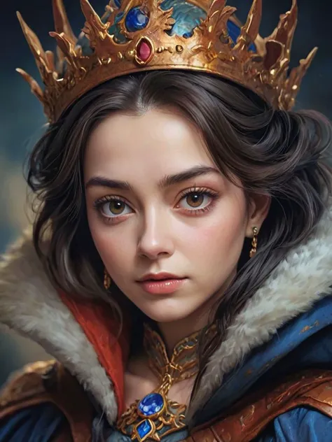 Watercolor style,The Queen of hobgoblin,aerial Perspective,4k resolution,insanely detailed,soft shaded,cinematic light,vibrant colors,hard focus,detailed Attractive face