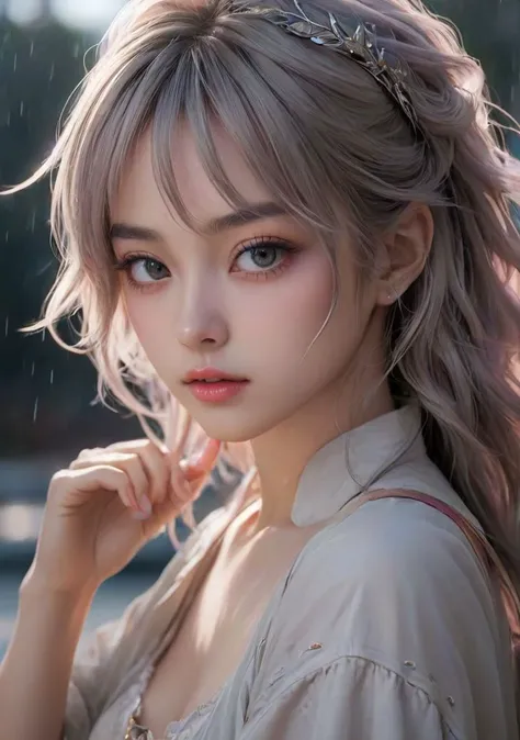 Anime Style,Poster Photography,Back Shadow of The Queen of Blades,Beautiful,extremely detailed,intricate details,highly detailed,emitting a sense of harmony,emitting a sense of sadness,emitting sexual sensations,8k,supreme detailed,deep shadows,soft cinematic light,pastel colors,hard focus,detailed Charming face,K-pop, [rain:0.122], wind,navel,belt,