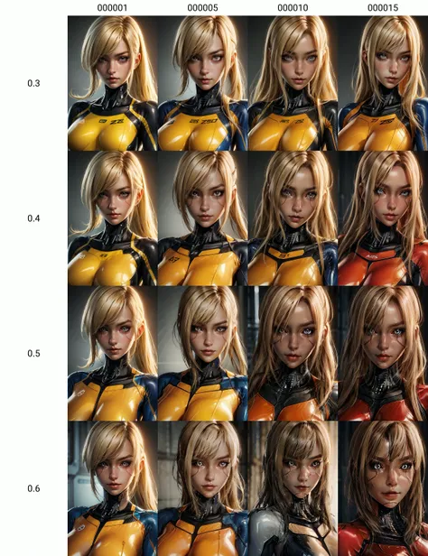 nijistyle, portrait of zero suit samus aran, ikaros-androids, detailed eyes, hd, blonde hair <lora:sxz-niji-v2:0.78> <lora:ikaros-androids-000001:0.3>