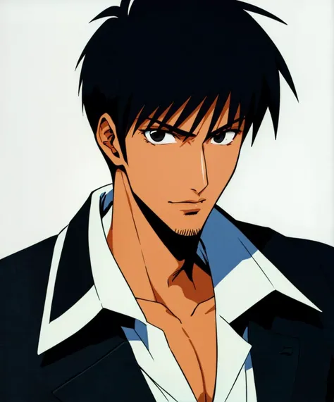 masterpiece, 1boy, wolfwood, black hair, black eyes, detailed background, trigun, <lora:Wolfwoodv1:0.6>