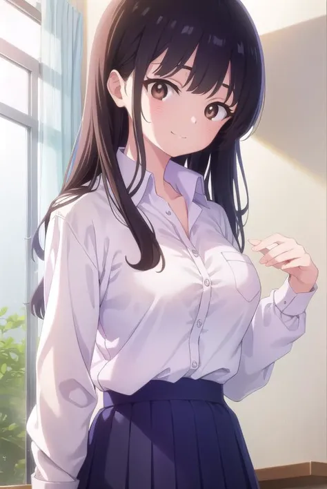 annayamada, <lora:anna yamada s1-lora-nochekaiser:1>,
anna yamada, long hair, bangs, black hair, (brown eyes:1.5), smile, grin,
BREAK skirt, shirt, school uniform, white shirt, pleated skirt, collared shirt, sweatdrop, blue skirt, pocket, shirt tucked in, breast pocket,
BREAK indoors, classroom,
BREAK looking at viewer, (cowboy shot:1.5),
BREAK <lyco:GoodHands-beta2:1>, (masterpiece:1.2), best quality, high resolution, unity 8k wallpaper, (illustration:0.8), (beautiful detailed eyes:1.6), extremely detailed face, perfect lighting, extremely detailed CG, (perfect hands, perfect anatomy),