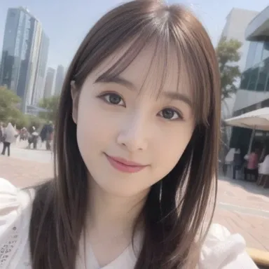 best quality, masterpiece:1.2), (realistic, photo-realistic:1.37), ultra-detailed,solo,1 girl,cute, light smile,beautiful detailed sky,detailed cafe,background light, available light,((futurism))