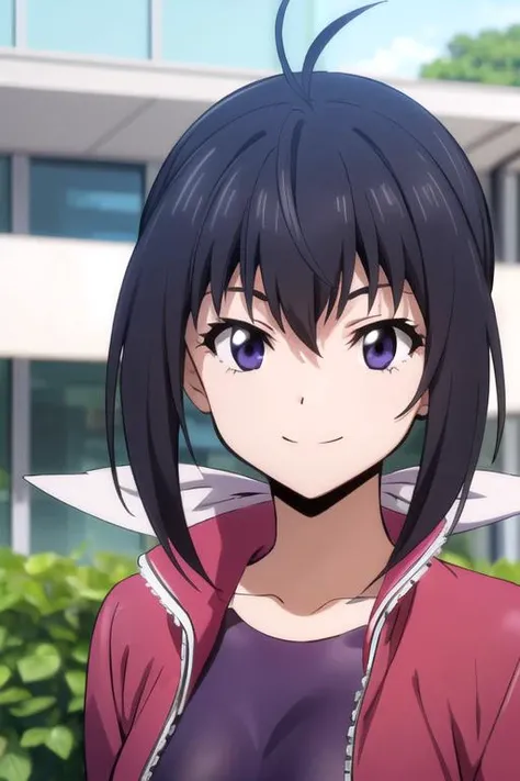 (((pixel-perfect, detail-perfect))), solo, 1girl, <lora:nozomi-keijo-01:0.8>, nozomi kaminashi, tracksuit jacket, one-piece swimsuit, looking at viewer, smile