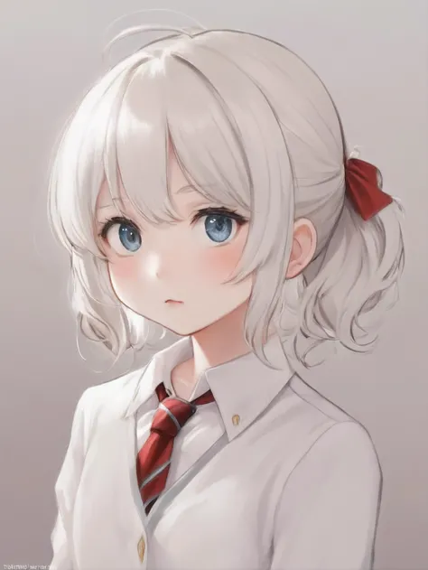 (Cute Anime), (((adorable, cute, kawaii)), young girl, short girl, white hair, long hair, dark blue eyes, sad expression, cute and innocent, worried, shy, curious, Hogwarts black rube, red tie ((with golden lines)), (multiple views:1.7), outline, white outline, face close-up, harry Potter art style , cute moe anime character portrait, adorable, featured on pixiv, kawaii moé masterpiece, cuteness overload, very detailed, sooooo adorable!!!, absolute masterpiece,